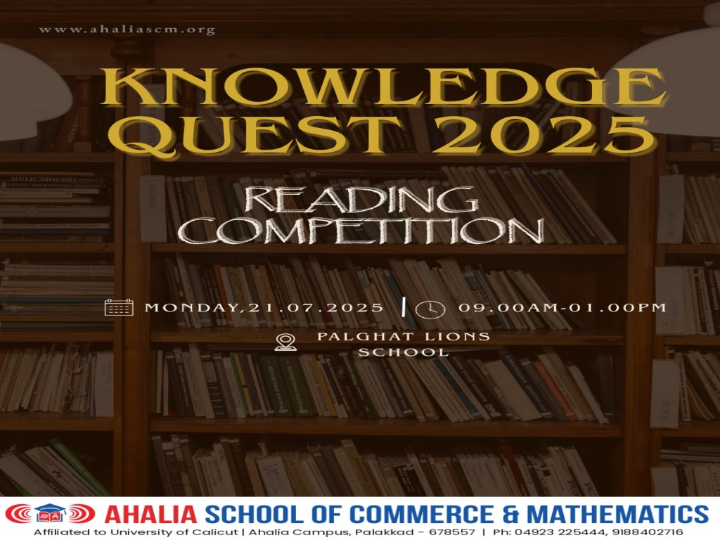 KNOWLEDGE QUEST 2025: READING COMPETITION - Ahalia School of Commerce ...