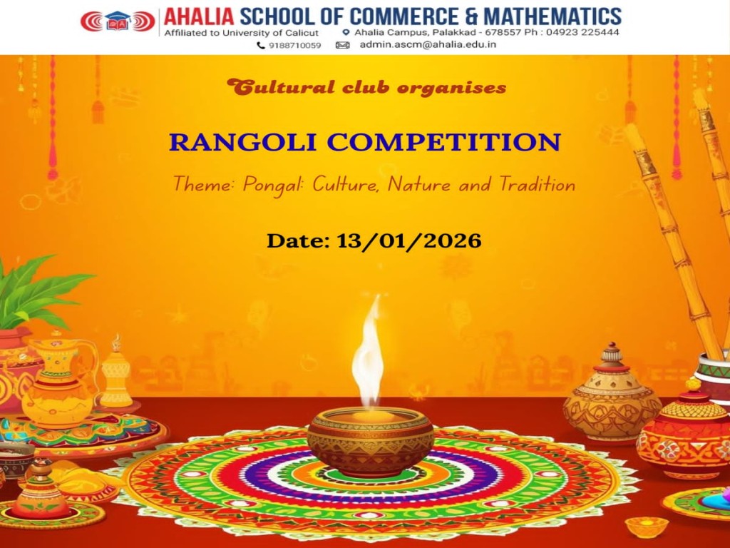 RANGOLI COMPETITION - Ahalia School of Commerce & Mathematics